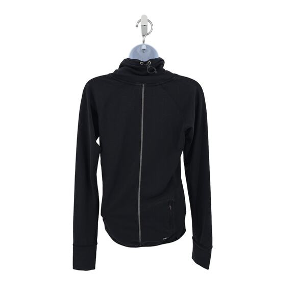Nike Dri-Fit Black Pullover Reflective Running Top Womens XS Mock Neck Slim Fit - Picture 3 of 6